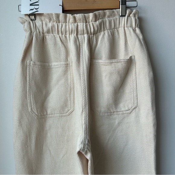 ZARA PAPER BAG PANTS 100% COTTON - Picture 7 of 15